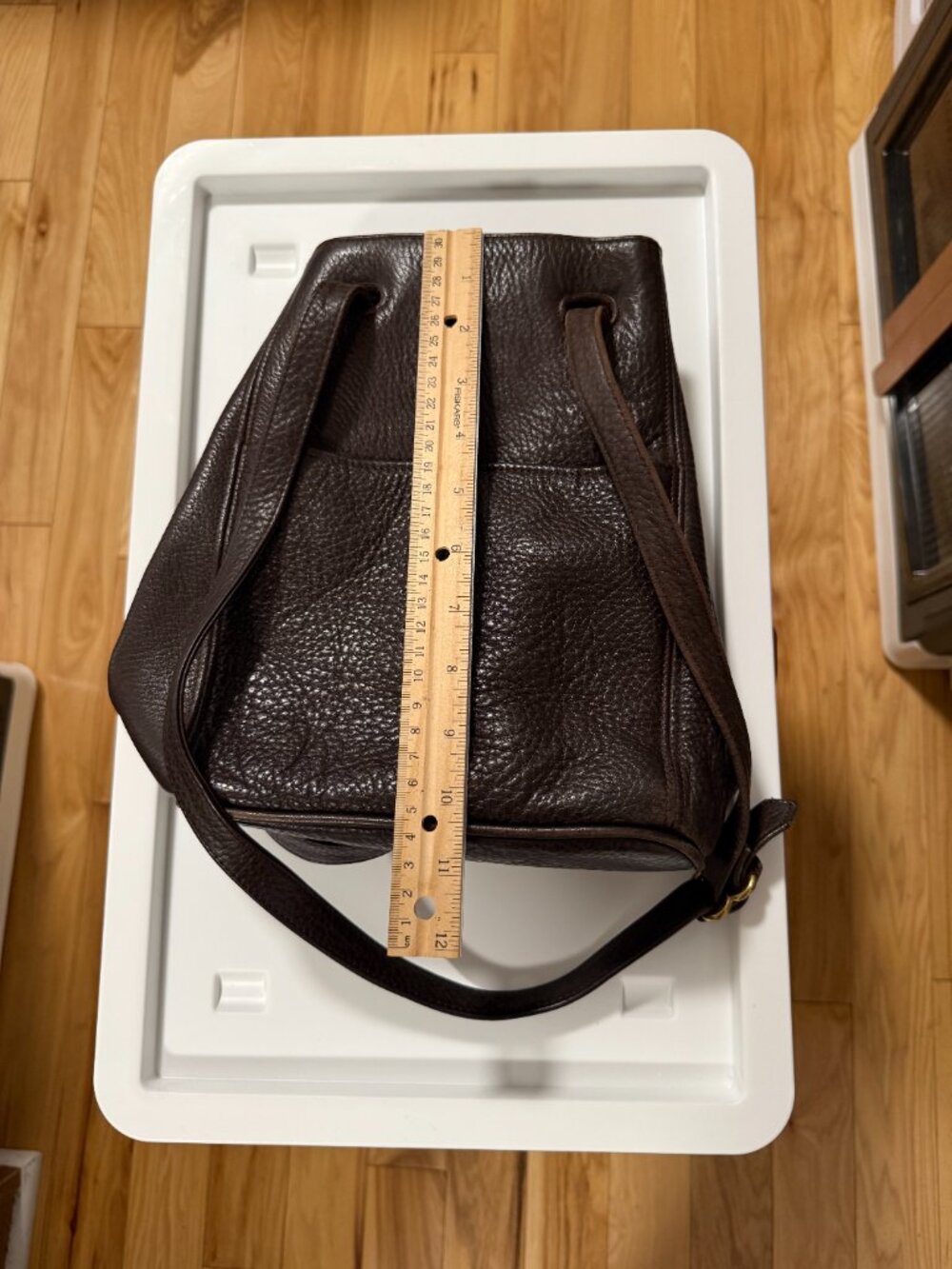 Coach Vintage Dark Brown Bucket Drawstring Leather Purse Bag 4923 Crossbody - Picture 14 of 14